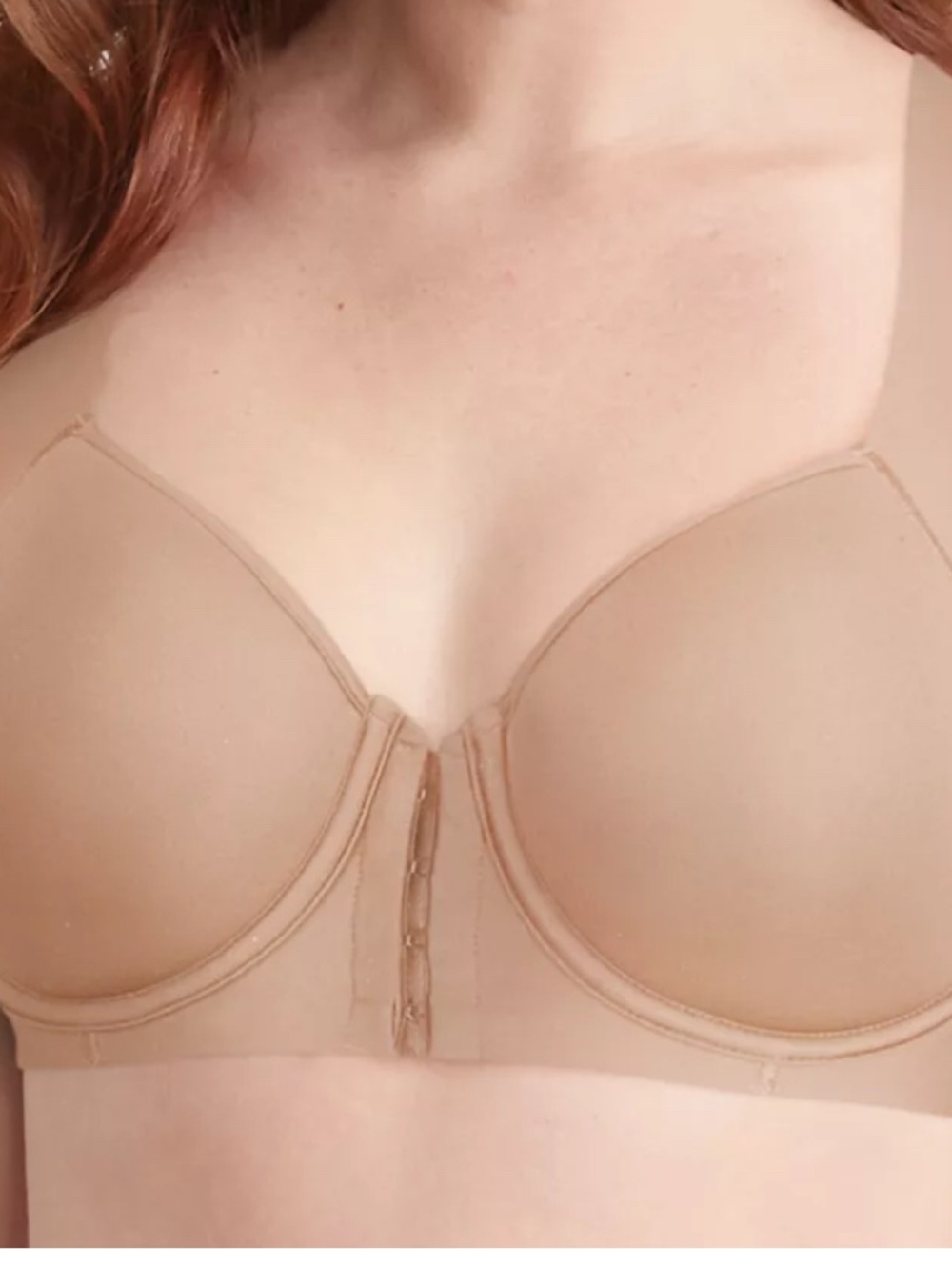 Bali One Smooth U Posture Boost EverSmooth Back Underwire Bra in beige size 40D